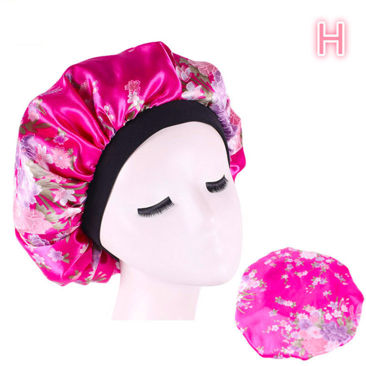 Beauty print Satin silk Bonnet sleep night cap Beauty print Satin silk Bonnet sleep night cap